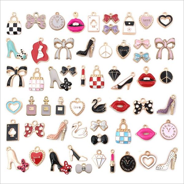 55pcs k gold color alloy findings charms for earring bracelet necklaces oil drip heart bow shoes pendants diy jewelry accessories, Bronze;silver
55pcs k gold color alloy findings charms for earring bracelet necklaces oil drip heart bow shoes pendants diy jewelry accessories, Bronze;silver