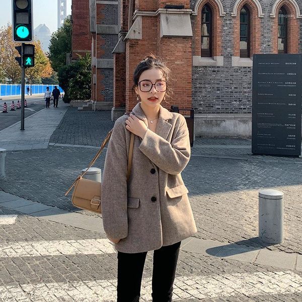 jzygesb winter korean overcoat women new vintage woolen loose coats female single breasted v-neck collar overcoat1, Black
jzygesb winter korean overcoat women new vintage woolen loose coats female single breasted v-neck collar overcoat1, Black