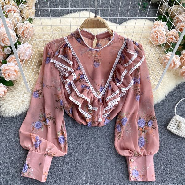 2021 new floral female singriny blouse puff collar sleeves frilly autumn boho impression loose blouses ioyo, White
2021 new floral female singriny blouse puff collar sleeves frilly autumn boho impression loose blouses ioyo, White