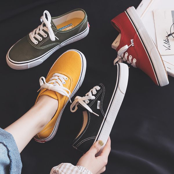 canvas flats shoes women 2020 new spring summer teenagers skateboard shoes candy color street sneaker footware zapatos de mujer lj200824, Black
canvas flats shoes women 2020 new spring summer teenagers skateboard shoes candy color street sneaker footware zapatos de mujer lj200824, Black