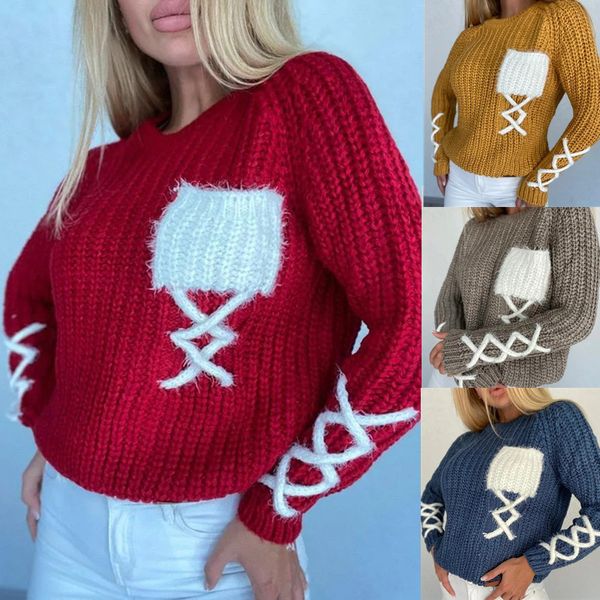 women o-neck belt sweater long sleeve spring autumn warm knit sweater famale pocket clothes, White;black
women o-neck belt sweater long sleeve spring autumn warm knit sweater famale pocket clothes, White;black