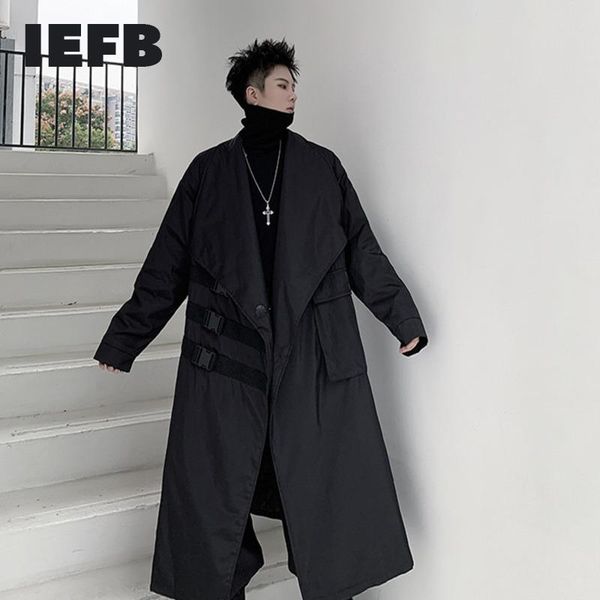 iefb big lapel black long trench coat for men 2020 autumn new carabiner decorative pockets loose big size windbreaker 9y4708, Tan;black
iefb big lapel black long trench coat for men 2020 autumn new carabiner decorative pockets loose big size windbreaker 9y4708, Tan;black
