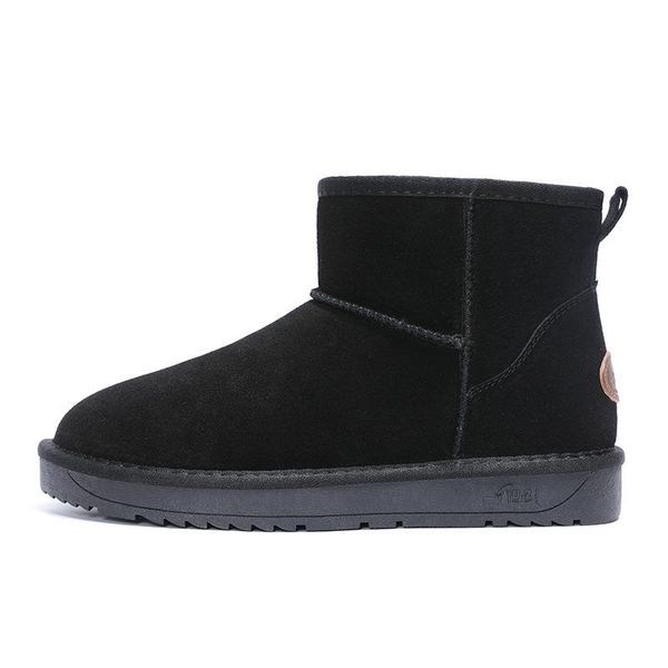 women's geuine leather real cow leather boots winter shoes long plush warm shoes platform for grils boots ankle classic, Black
women's geuine leather real cow leather boots winter shoes long plush warm shoes platform for grils boots ankle classic, Black
