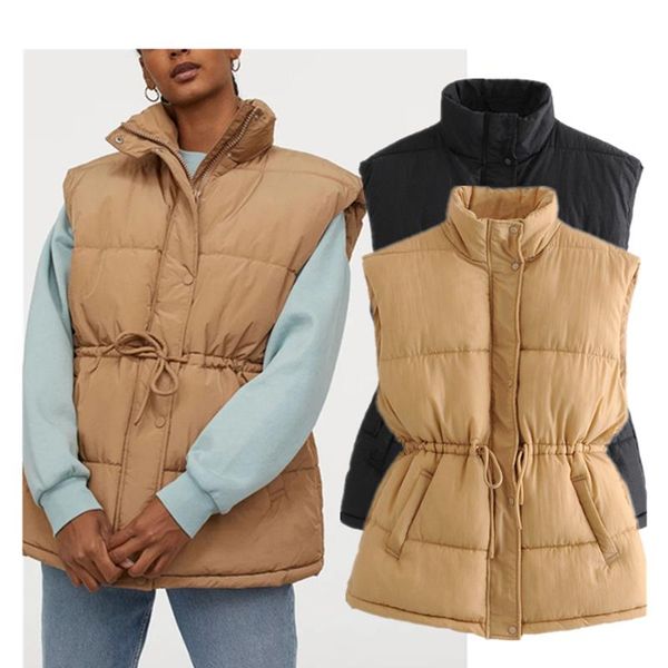 women's vests withered 2021 winter parka coat women england style high street solid vintage sleeveless thick warm vest, Black;white
women's vests withered 2021 winter parka coat women england style high street solid vintage sleeveless thick warm vest, Black;white