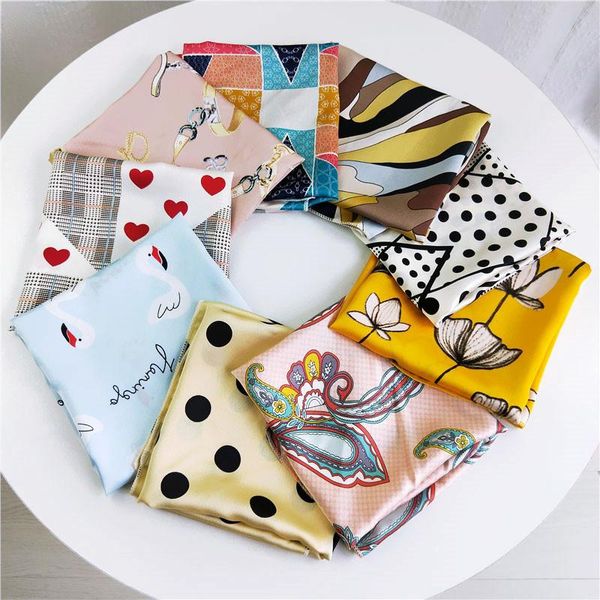 50*50cm fashion polka dot leopard silk scarf diy new styles women head neck small square scarf satin hair ties bands neckerchief, Blue;gray
50*50cm fashion polka dot leopard silk scarf diy new styles women head neck small square scarf satin hair ties bands neckerchief, Blue;gray