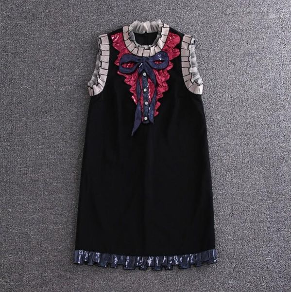 embroidered dress quality black white lace dress with embroidery summer elegant bow sequined dresses1, Black;gray
embroidered dress quality black white lace dress with embroidery summer elegant bow sequined dresses1, Black;gray