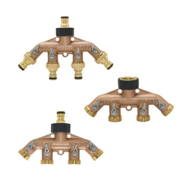 3/4" thread 4-way garden tap water splitter water pipe 4 way splitter irrigation valve quick connector 1pcs
3/4" thread 4-way garden tap water splitter water pipe 4 way splitter irrigation valve quick connector 1pcs