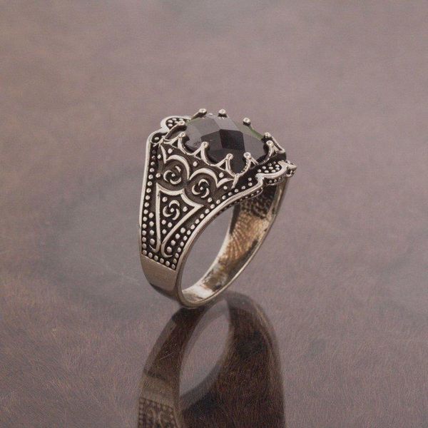 cluster rings 925 sterling black zircon stone silver ring fashion turkish quality handmade jawelery, Golden;silver
cluster rings 925 sterling black zircon stone silver ring fashion turkish quality handmade jawelery, Golden;silver