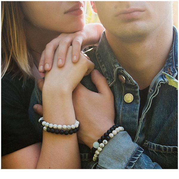couple bracelet/paired bracelets for women men black and white natural stone beads bracelets & bangles lovers fashion qyljlg
couple bracelet/paired bracelets for women men black and white natural stone beads bracelets & bangles lovers fashion qyljlg