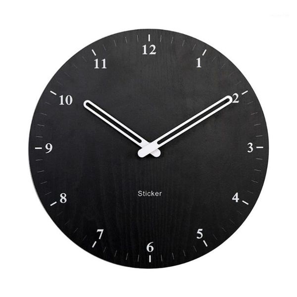 wall clocks wooden clock round creative for home bedroom living room without battery (black)1
wall clocks wooden clock round creative for home bedroom living room without battery (black)1