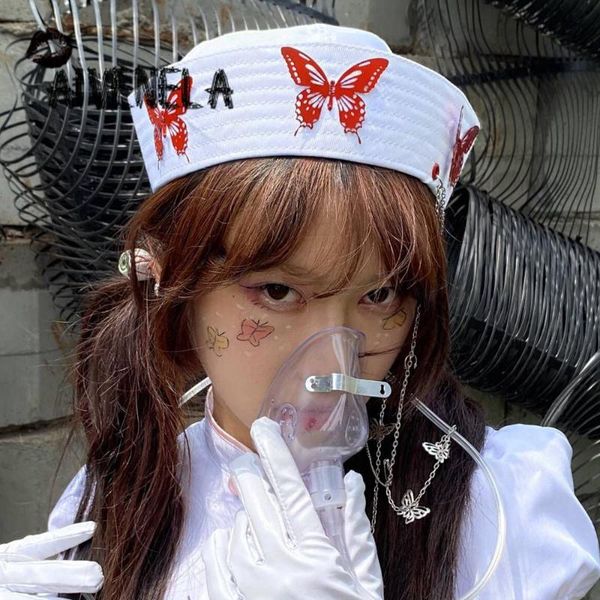 berets harajuku gothic punk hat cool metal 3d butterfly jk girl sailor cap winter beret hats afc916, Blue;gray
berets harajuku gothic punk hat cool metal 3d butterfly jk girl sailor cap winter beret hats afc916, Blue;gray