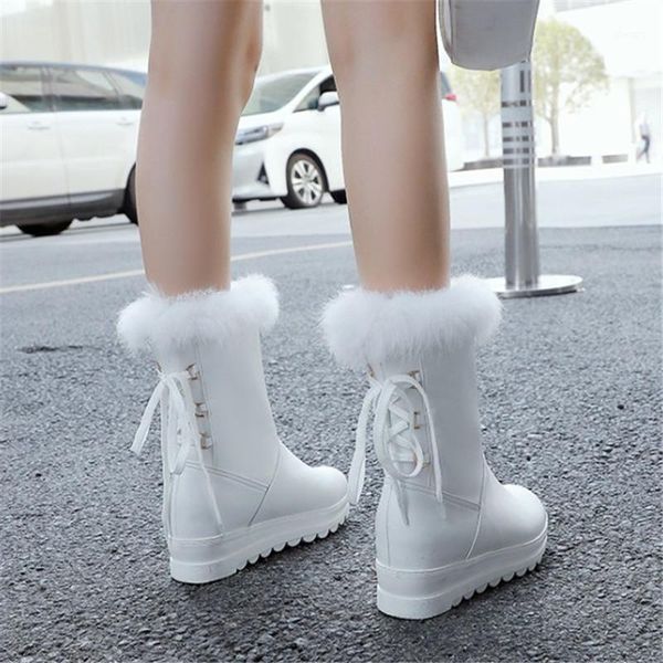 pxelena fur faux women winter warm plush snow boots non slip hidden heels platform ankle boots lady shoes plus size 34-431, Black
pxelena fur faux women winter warm plush snow boots non slip hidden heels platform ankle boots lady shoes plus size 34-431, Black