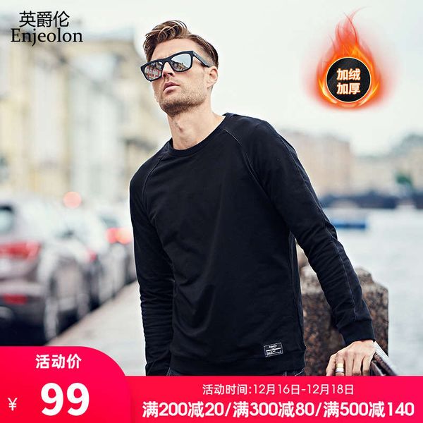 enjolon 2020 new men's plush sweater style pullover autumn winter coat trend, Black
enjolon 2020 new men's plush sweater style pullover autumn winter coat trend, Black