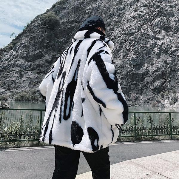 mens hip-hop casual faux fur white black turtleneck warm coat thick furry fur outwear loose k32
mens hip-hop casual faux fur white black turtleneck warm coat thick furry fur outwear loose k32