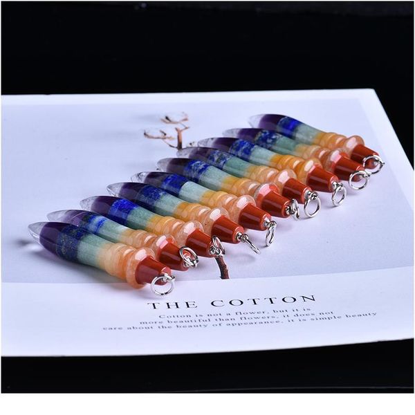 1pc natural crystal colorful wand crystal point guardian gemstones simple and simple couple decoration pendant necklace qylfwk, Black
1pc natural crystal colorful wand crystal point guardian gemstones simple and simple couple decoration pendant necklace qylfwk, Black