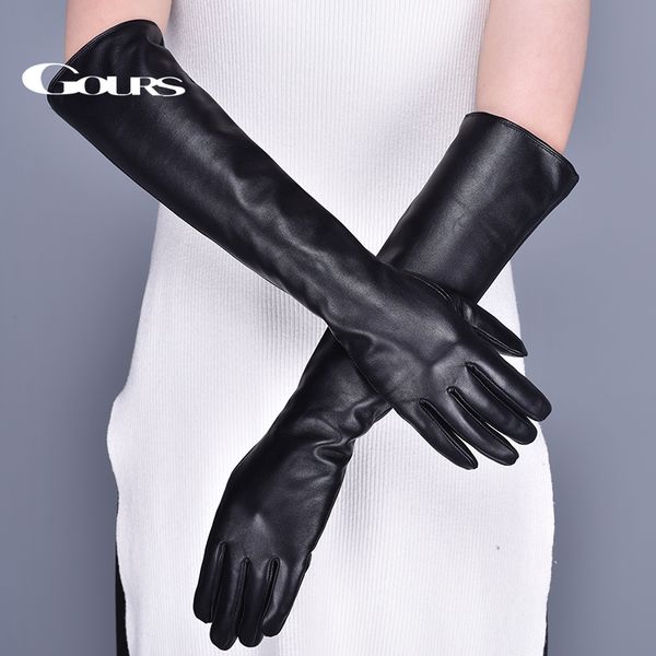 gours long genuine leather gloves for women winter warm black real sheepskin finger touch screen glove fashion mitten new gsl079 201020, Blue;gray
gours long genuine leather gloves for women winter warm black real sheepskin finger touch screen glove fashion mitten new gsl079 201020, Blue;gray
