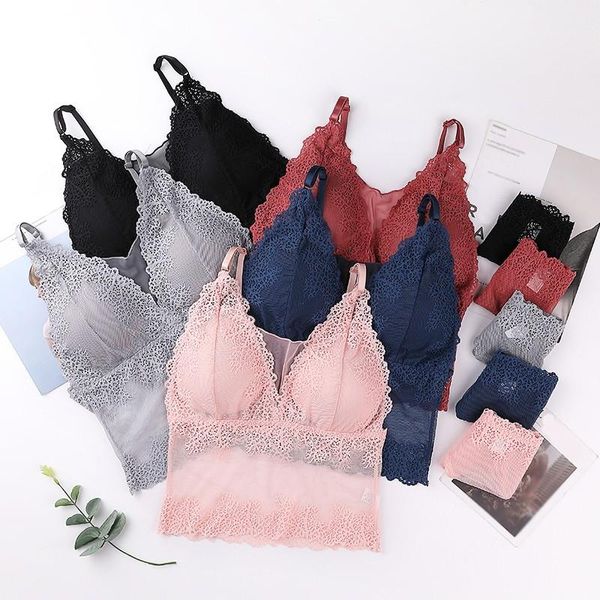 women lace bra and panties underwear set female padded wrapped chest gather set solid color fashion intimates, Red;black
women lace bra and panties underwear set female padded wrapped chest gather set solid color fashion intimates, Red;black