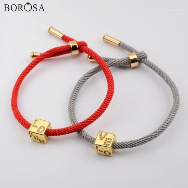 borosa gold beads lucky beads charms bracelet square cz micro pave metal couple bracelet adjustable gift wx1337-b1, Golden;silver
borosa gold beads lucky beads charms bracelet square cz micro pave metal couple bracelet adjustable gift wx1337-b1, Golden;silver