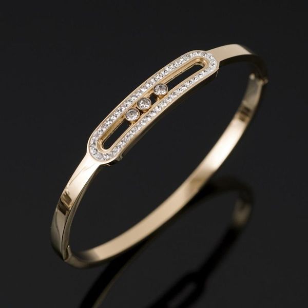 bangle luxury cz crystal gold-plated stainless steel women bracelet rhinestone sliding for women's wedding wristband jewelry, Black
bangle luxury cz crystal gold-plated stainless steel women bracelet rhinestone sliding for women's wedding wristband jewelry, Black