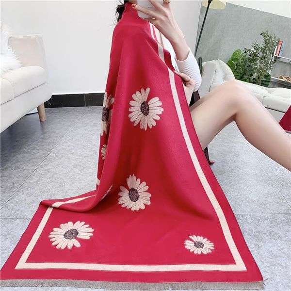 scarves 2021 arrival daisy floral print cashmere women winter thick warm blanket wool scarf shawl wraps double sides, Blue;gray
scarves 2021 arrival daisy floral print cashmere women winter thick warm blanket wool scarf shawl wraps double sides, Blue;gray