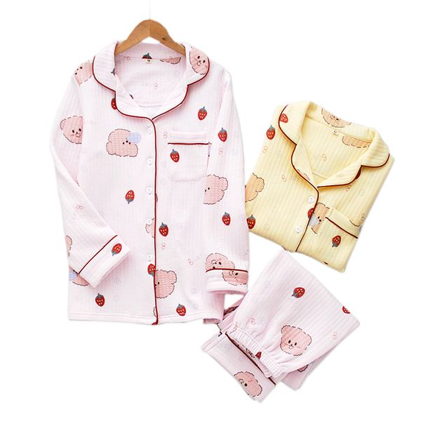 winter wearing beautiful ensemble strawberries keep 100% scuba cotton quilted long women's pajamas v7w0, Black;brown
winter wearing beautiful ensemble strawberries keep 100% scuba cotton quilted long women's pajamas v7w0, Black;brown