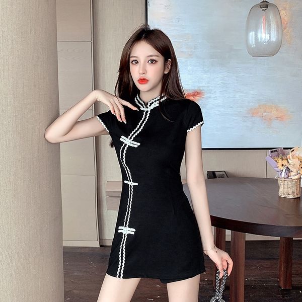 71wd8 yujie fan suit women's shorts and dress summer new elegant improved cheongsam dress shorts pants suit western-style younger-age t, Gray
71wd8 yujie fan suit women's shorts and dress summer new elegant improved cheongsam dress shorts pants suit western-style younger-age t, Gray