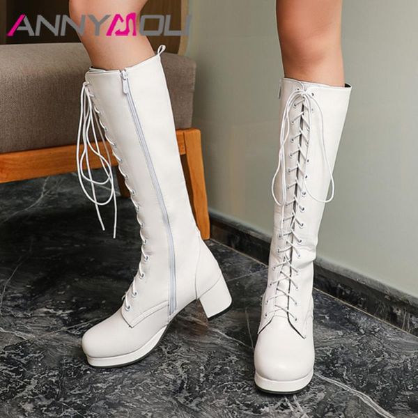 boots annymoli knee high platform heel woman zip block long lace up female shoes autumn winter white 43, Black
boots annymoli knee high platform heel woman zip block long lace up female shoes autumn winter white 43, Black