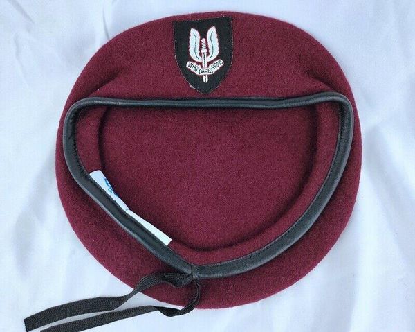 british army special forces red wool maroon beret air service sas "who dares wins", Blue;gray
british army special forces red wool maroon beret air service sas "who dares wins", Blue;gray