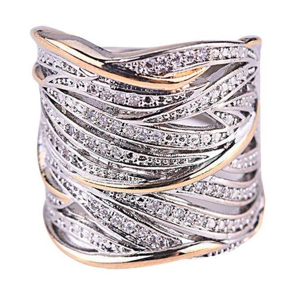 fashion crystal silver color wedding rings for woman luxury charm zircon two-tone engagement ring jewelry, Slivery;golden
fashion crystal silver color wedding rings for woman luxury charm zircon two-tone engagement ring jewelry, Slivery;golden