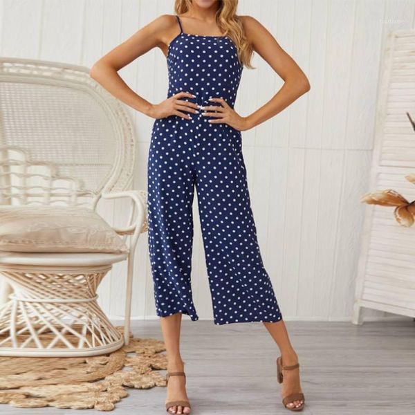 women's jumpsuits & rompers 2021 women romper and casual loose wide leg pants sleeveless dot print party playsuits plus size overalls s, Black;white
women's jumpsuits & rompers 2021 women romper and casual loose wide leg pants sleeveless dot print party playsuits plus size overalls s, Black;white