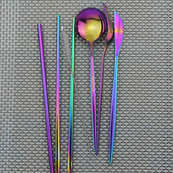 8pcs/set dinnerware set reusable travel stainless steel tableware set camp cutlery spoon fork chopsticks straw porta bbyevw
8pcs/set dinnerware set reusable travel stainless steel tableware set camp cutlery spoon fork chopsticks straw porta bbyevw