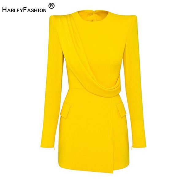 harleyfashion european american high street lemon yellow mini dress designer brief slim quality long stunning dresses 201201, White;black
harleyfashion european american high street lemon yellow mini dress designer brief slim quality long stunning dresses 201201, White;black
