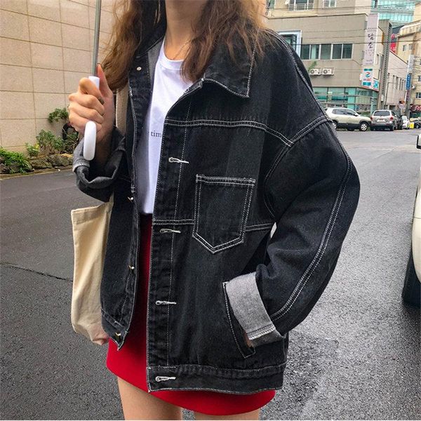 women's jackets alien kitty autumn bf style stylish loose women pockets fresh brief casual students denim cardigans all match coat, Black;brown
women's jackets alien kitty autumn bf style stylish loose women pockets fresh brief casual students denim cardigans all match coat, Black;brown