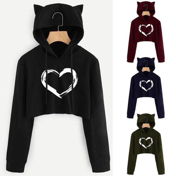 vogue girls hoody sweatshirts womens cat ear hoodie drawstring long sleeve pullover casual oversized tracksuit sportswear, Black
vogue girls hoody sweatshirts womens cat ear hoodie drawstring long sleeve pullover casual oversized tracksuit sportswear, Black