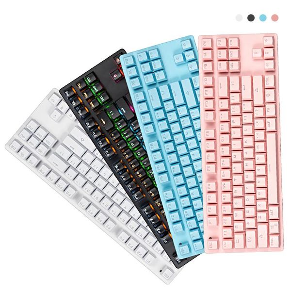 wired keyboard real mechanical keyboard 87 keys blue axis deskwith led light competitive for office computer games dustproof
wired keyboard real mechanical keyboard 87 keys blue axis deskwith led light competitive for office computer games dustproof