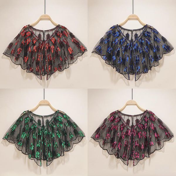 2020 new women's fashion sequined shawl net yarn all-match small dress with short beaded small waistcoat evening dress shawl, Blue;gray
2020 new women's fashion sequined shawl net yarn all-match small dress with short beaded small waistcoat evening dress shawl, Blue;gray