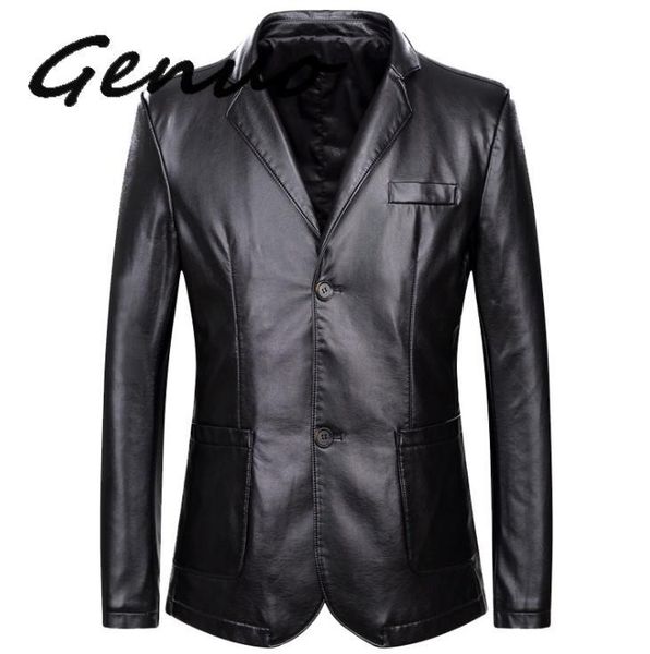 men's fur & faux spring and autumn loose lapel leather jacket men plus size casual mens coat, Black
men's fur & faux spring and autumn loose lapel leather jacket men plus size casual mens coat, Black