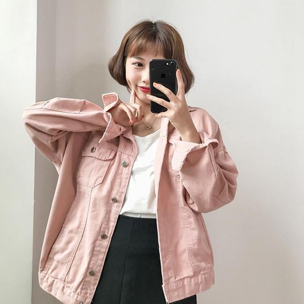 solid color loose women denim jacket oversize vintage female chic coat 2020 new spring autumn long sleeve ladies jean outwear1, Black;brown
solid color loose women denim jacket oversize vintage female chic coat 2020 new spring autumn long sleeve ladies jean outwear1, Black;brown