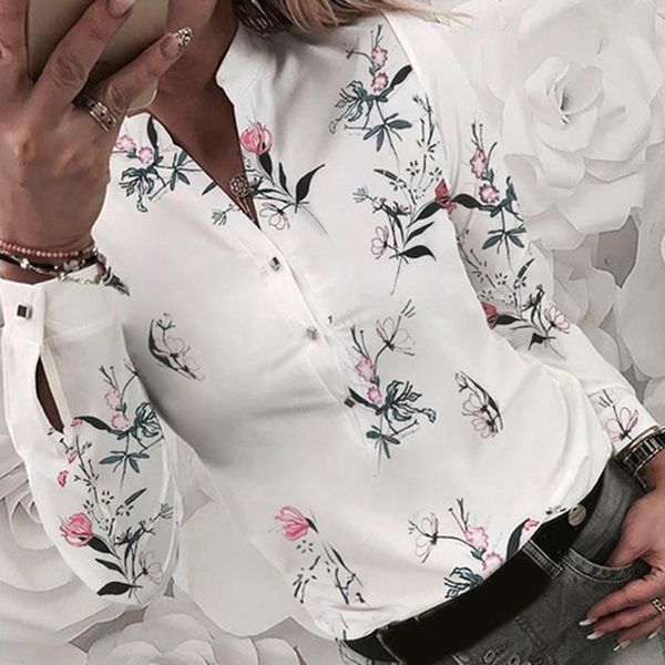 women's shirts floral blouse long sleeve shirts women camisas femininas printing button women's shirts for spring blouse, White
women's shirts floral blouse long sleeve shirts women camisas femininas printing button women's shirts for spring blouse, White