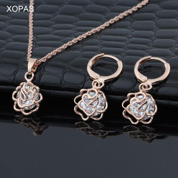 fashion rose leaf necklaces earrings sets for women gift bridal jewelry sets pendant necklace earrings wedding party accessory, Silver
fashion rose leaf necklaces earrings sets for women gift bridal jewelry sets pendant necklace earrings wedding party accessory, Silver