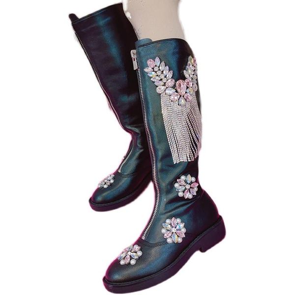 gem rhinestones knee high boots women leather crystal tassels motorcyle boots 2020 luxury diamonds autumn winter shoes woman, Black
gem rhinestones knee high boots women leather crystal tassels motorcyle boots 2020 luxury diamonds autumn winter shoes woman, Black