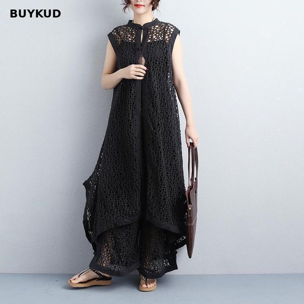 women's tracksuits buykud loose casual 3 piece set women mesh sleeveless long black shirt blouse and wide leg pants vest dress summer s, Gray
women's tracksuits buykud loose casual 3 piece set women mesh sleeveless long black shirt blouse and wide leg pants vest dress summer s, Gray