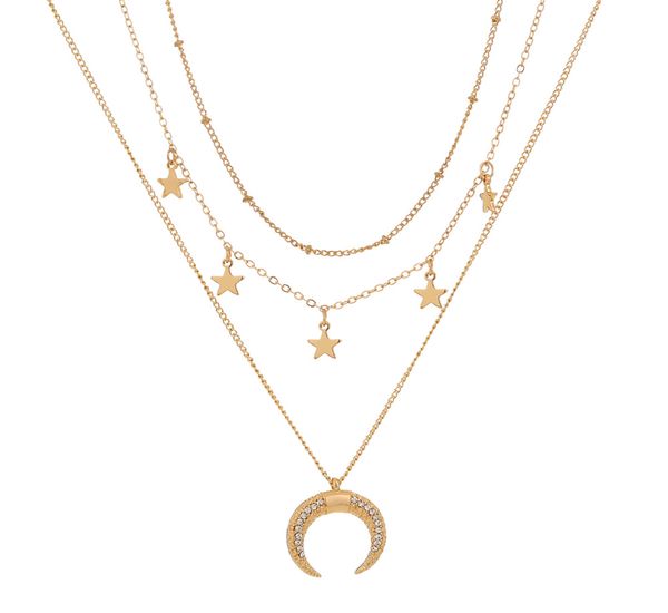 fashionable simple star moon diamond pendant necklace multilayer clavicle chain necklace diamond necklace clavicle chain tag accessories ama, Black
fashionable simple star moon diamond pendant necklace multilayer clavicle chain necklace diamond necklace clavicle chain tag accessories ama, Black
