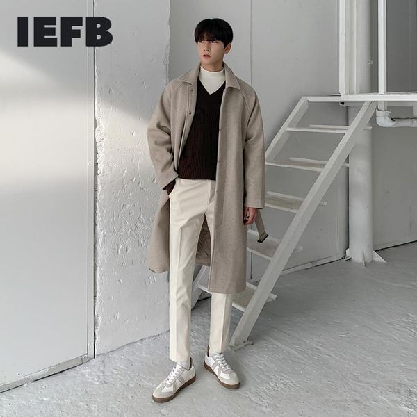iefb woolen coat men's korean fashionable handsome winter thickened warm loose lace waist medium length men's clothes 9y5240, Black
iefb woolen coat men's korean fashionable handsome winter thickened warm loose lace waist medium length men's clothes 9y5240, Black