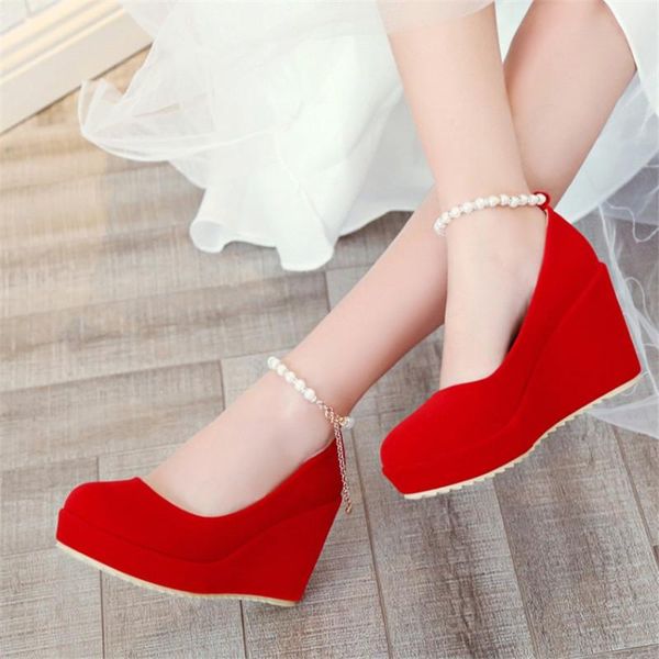 sarairis 2021 wholesale high heels sweet bride shoes bridesmaid women shoes pumps 2 kinds wedge heeled ankle-strap woman, Black
sarairis 2021 wholesale high heels sweet bride shoes bridesmaid women shoes pumps 2 kinds wedge heeled ankle-strap woman, Black