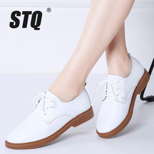 stq 2020 autumn women loafers comfort genuine leather flats shoes lace up woman moccasins oxfords work shoes 838 1006, Black;white
stq 2020 autumn women loafers comfort genuine leather flats shoes lace up woman moccasins oxfords work shoes 838 1006, Black;white