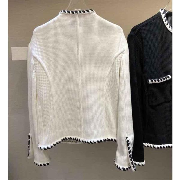 women's jackets cosmicchic women jacket 2021 spring/summer knitted black and white hand-woven pocket single-breasted chainstyle lady co, Black;brown
women's jackets cosmicchic women jacket 2021 spring/summer knitted black and white hand-woven pocket single-breasted chainstyle lady co, Black;brown