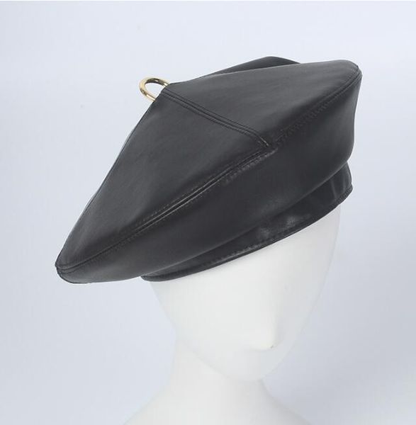 berets autumn fashion soft pu round iron ring decoration lady beret hat outdoor women leisure painter cap, Blue;gray
berets autumn fashion soft pu round iron ring decoration lady beret hat outdoor women leisure painter cap, Blue;gray