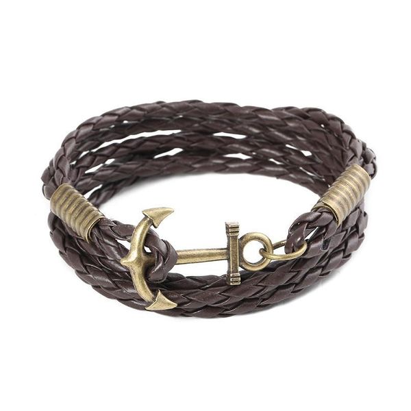 fashion black anchor bracelet men's charm survival rope chain leather friendship bracelet men and women qylnam
fashion black anchor bracelet men's charm survival rope chain leather friendship bracelet men and women qylnam