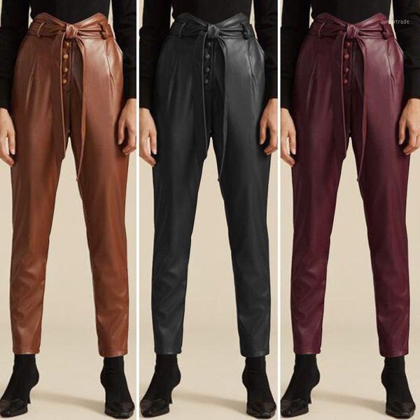 women's pants & capris stylish pu leather women's autumn trousers casual elastic waist long pantalon palazzo female solid turnip, Black;white
women's pants & capris stylish pu leather women's autumn trousers casual elastic waist long pantalon palazzo female solid turnip, Black;white
